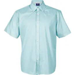Mens Prime Cotton Lounge Short Sleeve Sky Front